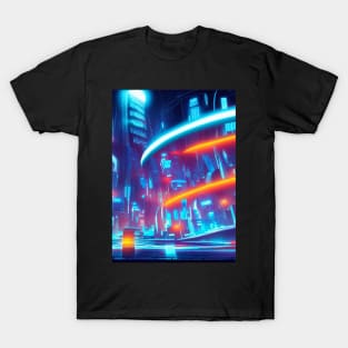 Cool Japanese Neon City T-Shirt
